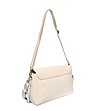 Светлобежова дамска кожена чанта Bretta-2 снимка