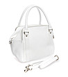 Дамска кожена бяла чанта-2 снимка