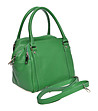 Дамска кожена зелена чанта-2 снимка