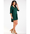 Тъмнозелена рокля тип риза Keila-3 снимка