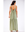 Светлозелена дълга рокля Uma-1 снимка