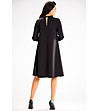Черна трапецовидна рокля Klara-1 снимка