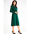 Зелена рокля с шал яка Dita-3 снимка