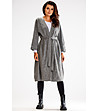Сива дълга дамска жилетка Aurora-2 снимка