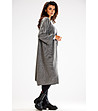 Сива дълга дамска жилетка Aurora-4 снимка