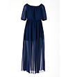 Дълга тъмносиня рокля Nani-4 снимка