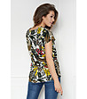 Многоцветна дамска блуза с флорален принт-1 снимка