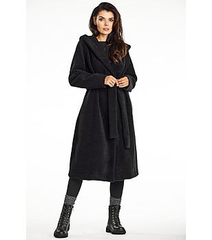 Дамско черно палто Malta снимка