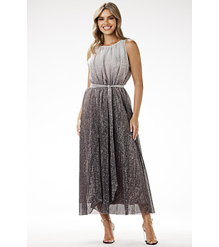 Дълга рокля в сиви нюанси Veni снимка