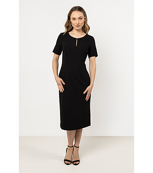 Вталена черна рокля Adele снимка