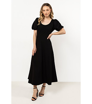 Дълга черна рокля Ines снимка