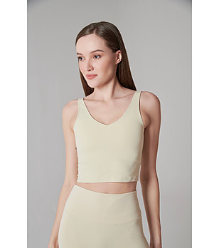 Бюстие в цвят крем TANK MANTRA снимка