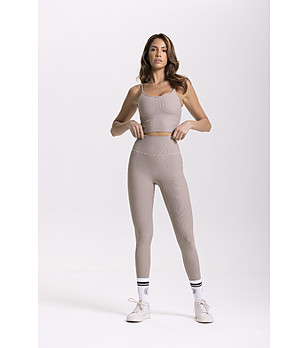 Бюстие LOTUS в цвят таупе снимка