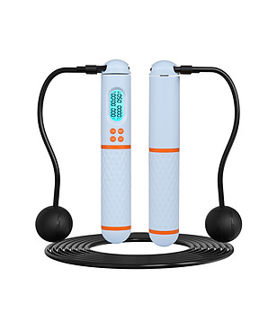 Дигитално въже за скачане в светлосиньо снимка