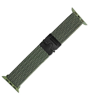 Зелена текстилна каишка за Apple Watch 42/44/45/49 mm снимка