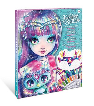 Книжка с 15 двустранни флумастера Оцветявай по номера Мистерия снимка