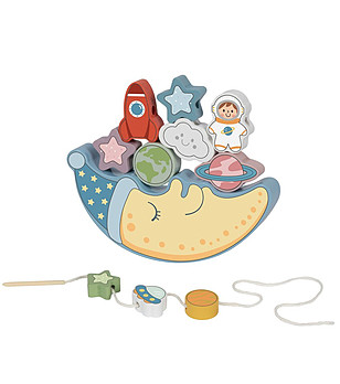 Дървена игра за баланс, 2 в 1 снимка