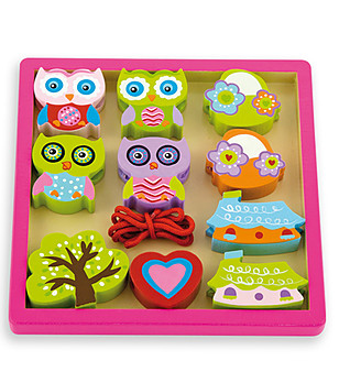 Играчка за нанизване Бухали снимка