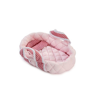 Кошче за кукла бебе 20 см в  розово снимка