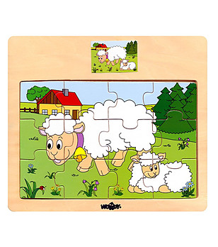 Пъзели Домашни животни - 12 части - 6 вида снимка