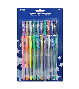 Цветни гел химикалки 20 бр. снимка