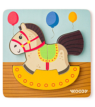 Дървен пъзел за най-малките Конче снимка