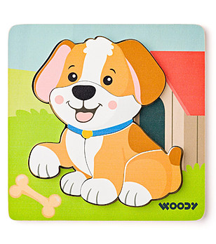 Дървен пъзел за най-малките Куче снимка