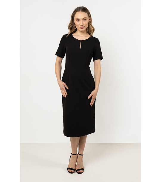 Вталена черна рокля Adele снимка