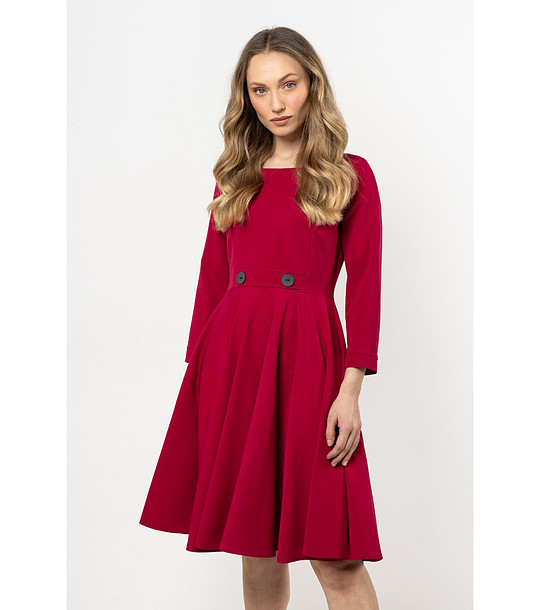 Рокля в цвят малина Lora снимка