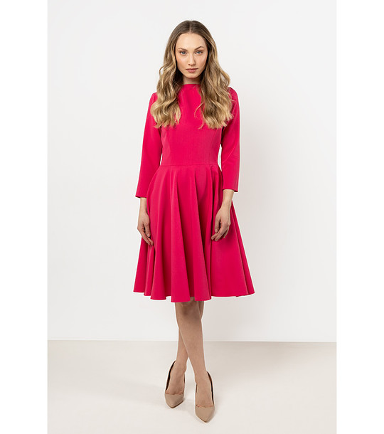 Рокля в циклама със 7/8 ръкав Lamilia снимка