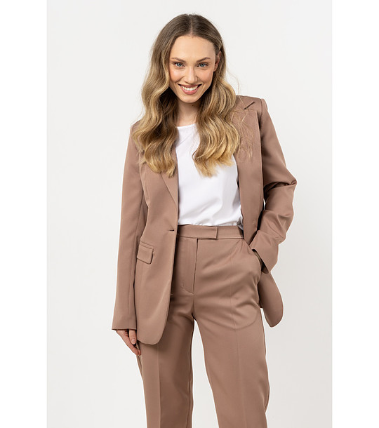 Дамско сако в цвят капучино Anna снимка