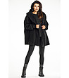 Дамско овърсайз палто в черно Mina-2 снимка