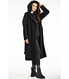 Дамско черно палто Malta-3 снимка