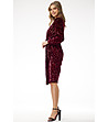 Рокля с пайети в бордо Irena-3 снимка