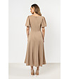 Дълга бежова рокля Ines-1 снимка