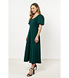 Дълга тъмнозелена рокля Ines-2 снимка