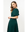Дълга тъмнозелена рокля Ines-4 снимка