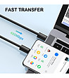 Кабел за зареждане USB-C - USB-C  в черно-1 снимка