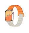 Каишка за  Apple Watch в бежово и оранжево  38/40/41 mm -1 снимка