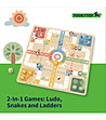 Дървени игри 2 в 1 Не се сърди човече и Змии и стълби, ново-3 снимка
