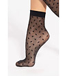 Къси черни фигурални дамски чорапи Trendy Line 18 20 DEN-2 снимка
