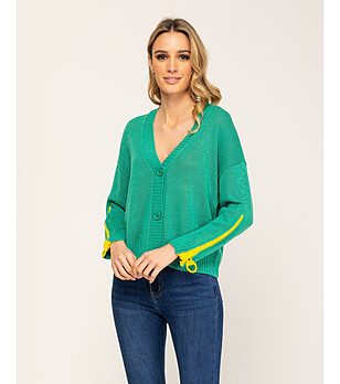 Зелена дамска жилетка снимка