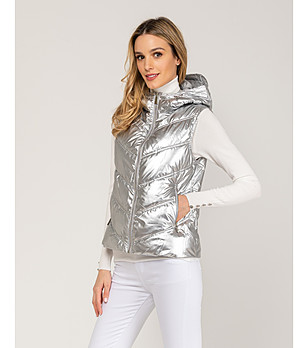 Сребриста дамска грейка снимка