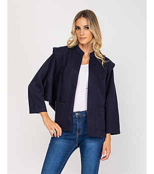 Тъмносиньо дамско яке снимка