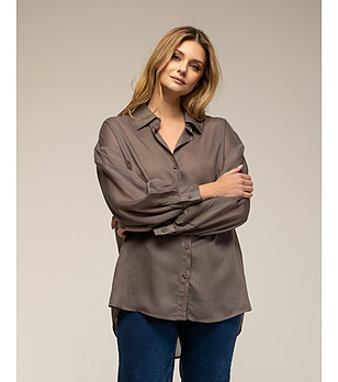 Сива дамска риза снимка