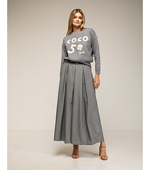 Пола-панталон в сиво  снимка