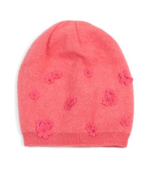 Класическа зимна шапка с цветя снимка