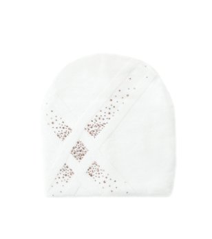 Зимна дамска шапка екрю снимка