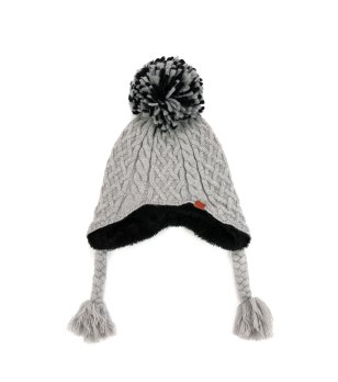 Унисекс детска зимна шапка в сиво  снимка