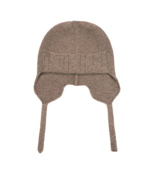 Унисекс зимна шапка в тъмнобежово снимка